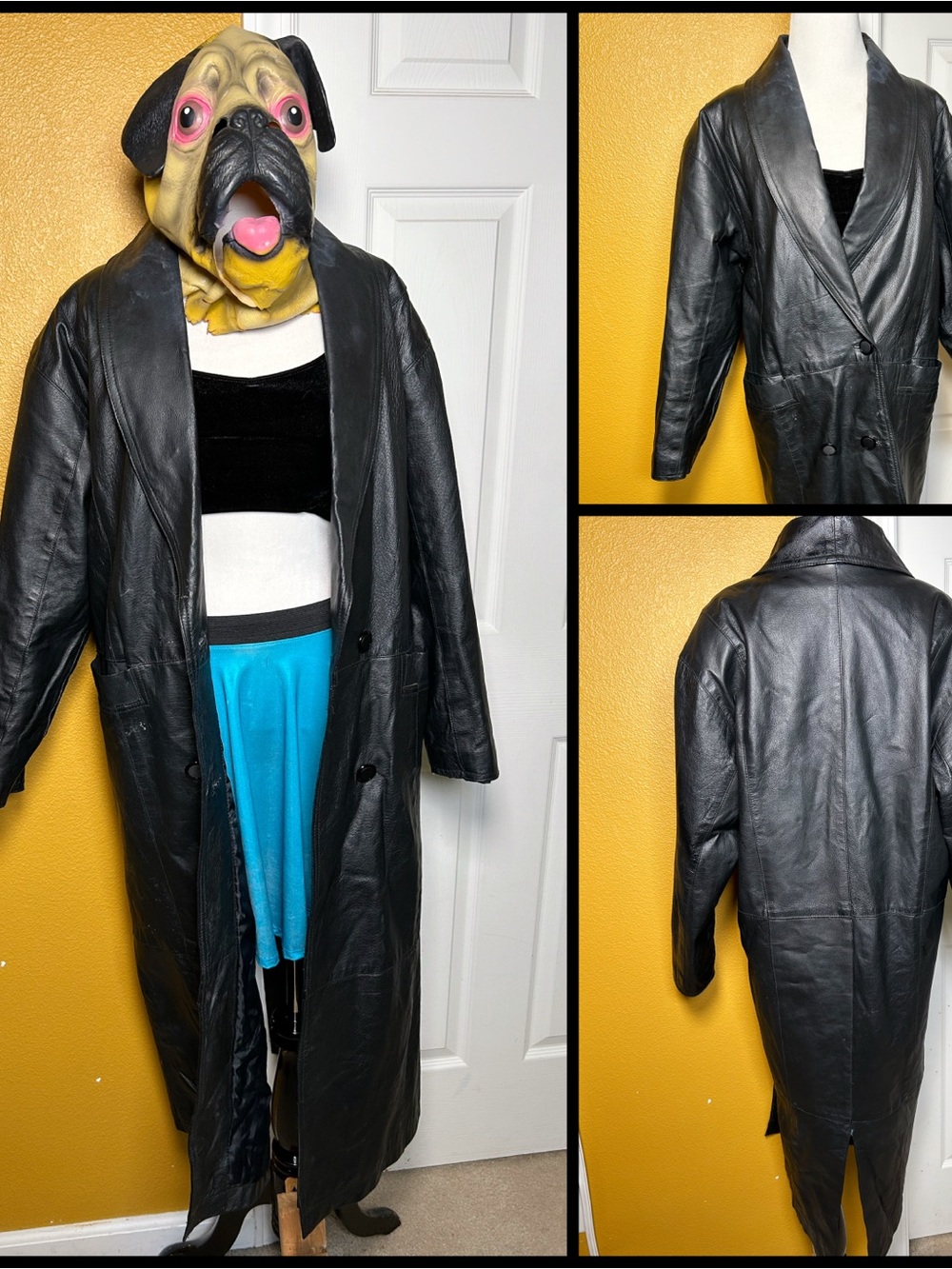 Killer, VINTAGE leather coat!!